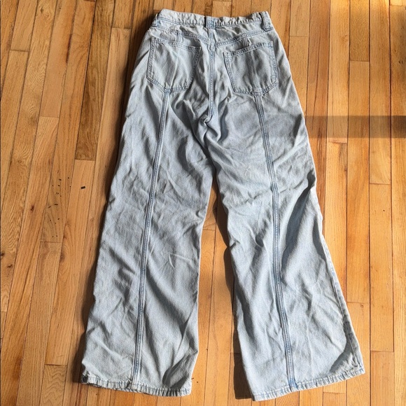 Arizona High Rise Wide Leg Light Blue Jean Denim - Picture 4 of 4